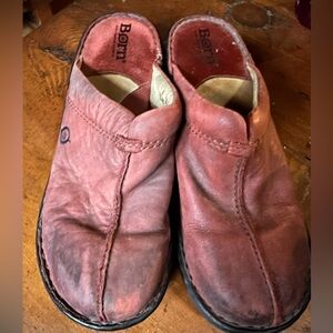 Born Red Leather Mules